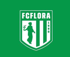 Flora Tallinn Verein Symbol Logo Estland Liga Fußball abstrakt Design Vektor Illustration mit Grün Hintergrund