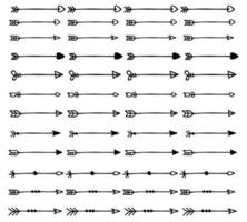 handgezeichnete pfeile ornament teiler vektor