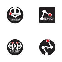 affärsteknologi logo design vektor mall