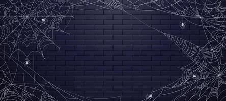 Spinnennetz für Halloween-Hintergrund vektor