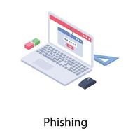 angesagte Phishing-Konzepte vektor