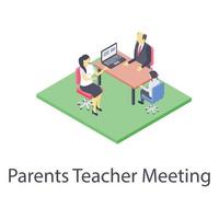 Eltern-Lehrer-Treffen vektor