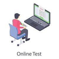 online testkoncept vektor