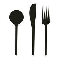 Löffel, Messer, Gabeln. Besteck Symbol. Restaurant Geschäft Vorlage. Silhouette Restaurant Essen Symbol. Abendessen einfach unterzeichnen. Vektor Illustration.