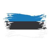 Estland-Flagge mit Aquarellpinsel-Design-Vektorillustration vektor