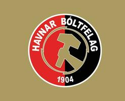 Havnar Boltfelag Torshavn Verein Logo Symbol Färöer Inseln Liga Fußball abstrakt Design Vektor Illustration mit braun Hintergrund