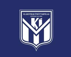 ki klaksvik klubb symbol logotyp faroe öar liga fotboll abstrakt design vektor illustration med blå bakgrund