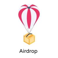 airdrop och last vektor