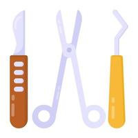 chirurgische Instrumente und Werkzeuge vektor