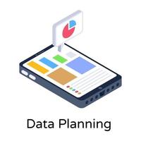 dataforskning och planering vektor