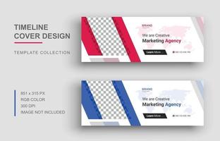 Digitales Marketing-Cover, Corporate Social Media Banner-Design vektor