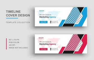 Digitales Marketing-Cover, Corporate Social Media Banner-Design vektor