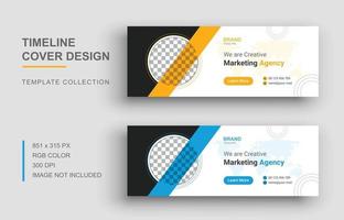 Digitales Marketing-Cover, Corporate Social Media Banner-Design vektor