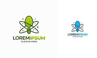 Food Planet Logo, World Food Logo Design Konzept, Restaurant Logo vektor