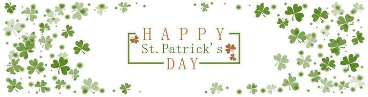 st. Patricks Day Grußkarte mit Rahmen aus Kleeblättern vektor