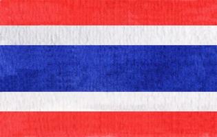 akvarell flagga i Thailand. vektor