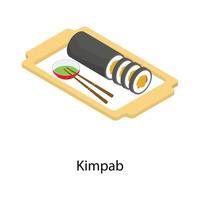 koreansk maträtt vektor