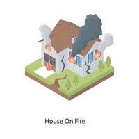 Haus in Flammen vektor