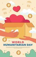 världs humanitära dag affisch vektor