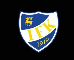 ifk mariehamn klubb symbol logotyp finland liga fotboll abstrakt design vektor illustration med svart bakgrund