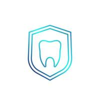 tandvård försäkring vektor linjär ikon