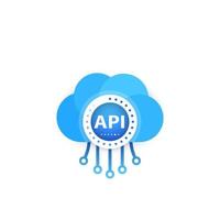 API, Anwendungsprogrammierschnittstelle, Cloud-Softwarevektor vektor