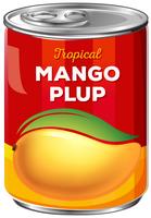 Eine Dose Mango Plup vektor