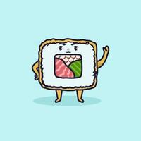 süßes kawaii Sushi Illustrationsdesign vektor