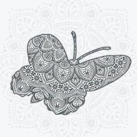 Schmetterlings-Mandala. Vintage dekorative Elemente. Vektor-Illustration. vektor