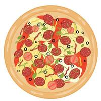 vektorillustration av utsökt pizza vektor