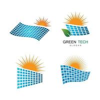 Solarenergie Logo Bilder Illustration vektor