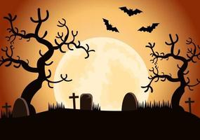 halloween nattfest bakgrundslandningssida illustration vektor