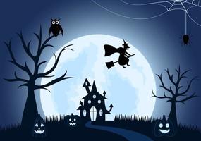 halloween nacht party hintergrund landungsseite illustration page vektor