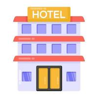 hotellbyggnad och arkitektur vektor