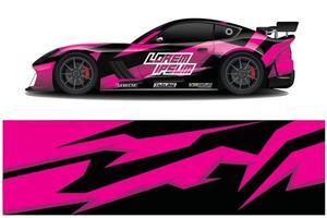 bil wrap grafisk racing abstrakt bakgrund för wrap och vinyl klistermärke vektor