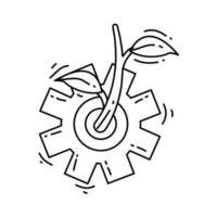 Landwirtschaft Agronomie-Symbol. handgezeichnetes Icon-Set, Umriss schwarz vektor