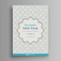 platt islamisk nyårsaffisch vektor