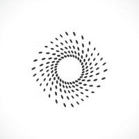 abstrakt cirkel ram halvton prickar logo emblem design. rund ikon prick vektor
