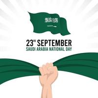 Saudi-arabien-banner-vorlage. Feierlichkeiten zum Nationalfeiertag. vektor