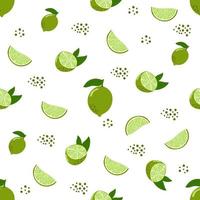 sömlösa mönster av lime, citrus, modern platt illustration. vektor
