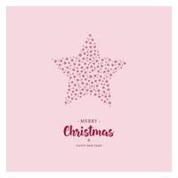 Weihnachtsgrußkarte mit Sternen und Schriftzug vektor