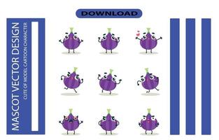 Maskottchenbilder des Zwiebelsatzes. kostenlose vektorqualität vektor