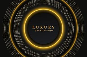 Luxus-Premium-Schwarzgold-Hintergrund mit abstrakten Elementen vektor