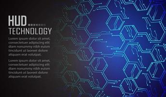 Text Cyber Circuit Zukunftstechnologie Konzept Hintergrund vektor