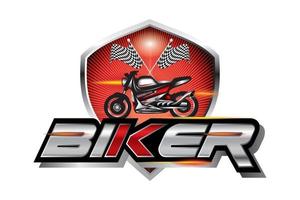 motorcykel, motorcykel emblem, logo design vektor. vektor