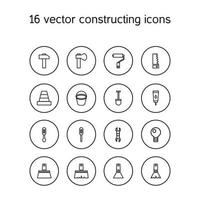 Konstruieren und Bauen von Symbolen vektor