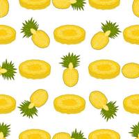 Illustration zum Thema große farbige nahtlose Ananas vektor