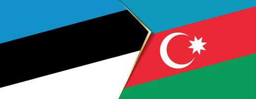 Estland und Aserbaidschan Flaggen, zwei Vektor Flaggen.
