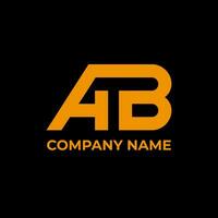 ab Monogramm Initiale Logo Design Vektor