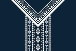 etnisk halsband broderi mönster. aztec stil broderi abstrakt vektor illustration. mönster för mode textur, textil, tyg, skjorta, trasa